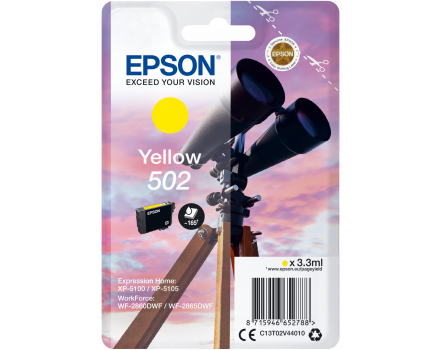 Cartridge Epson 502, C13T02V44010 - originálny (Žltá)