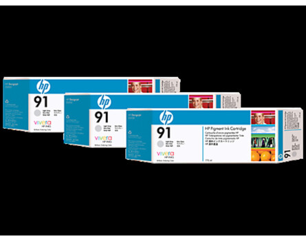 Cartridge Multi Pack HP 91, C9482A - originálne (3ks, Svetlo sivá)