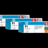 Cartridge Multi Pack HP 91, C9482A - originálne (3ks, Svetlo sivá)