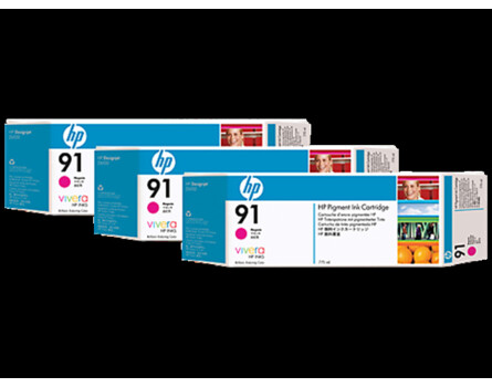 Cartridge Multi Pack HP 91, C9484A - originální (3ks, Purpurová)