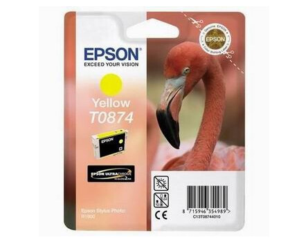 Atramentová cartridge Epson Stylus Photo R1900, C13T08744010, žltá, 1 * 11,4ml, O